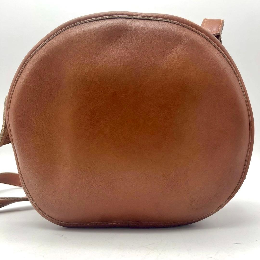COACH オールドコーチ 丸型 ショルダーバッグ キャンティーン レザー　茶