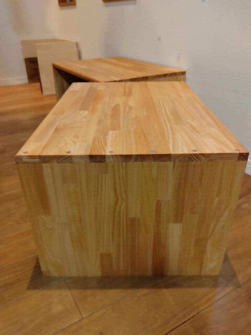 木製　ハンドメイド　オーダー　コの字型　水槽台　サイドテーブル　シェルフ　棚