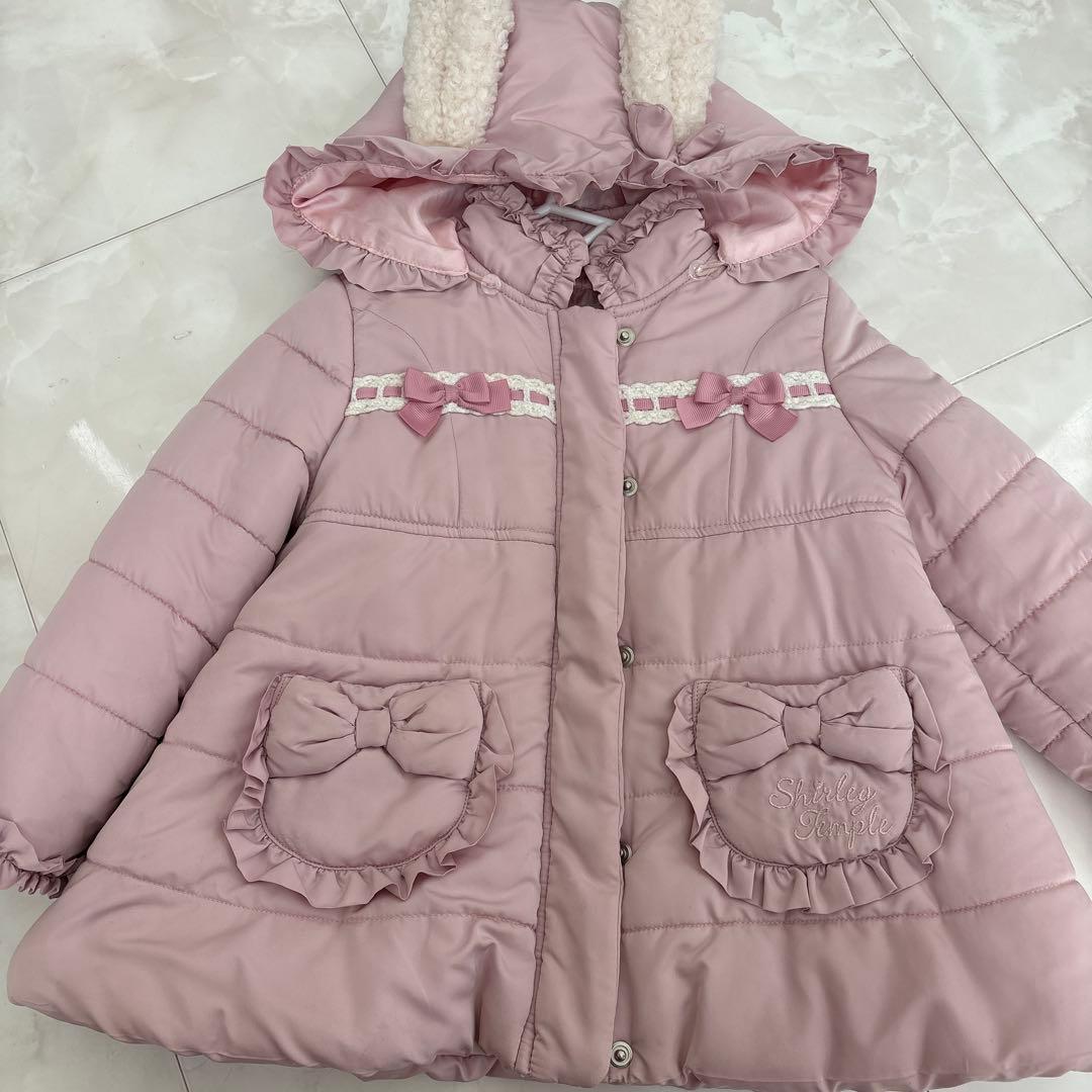 シャーリーテンプル♡うさ耳♡うさぎ♡ピンクジャケット♡アウター♡ピンク♡8090