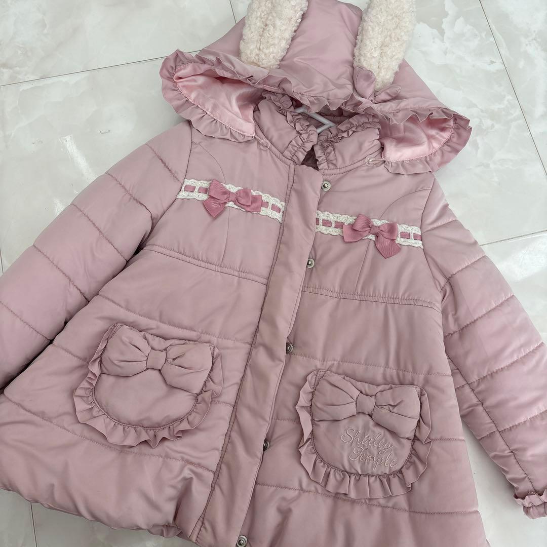 シャーリーテンプル♡うさ耳♡うさぎ♡ピンクジャケット♡アウター♡ピンク♡8090