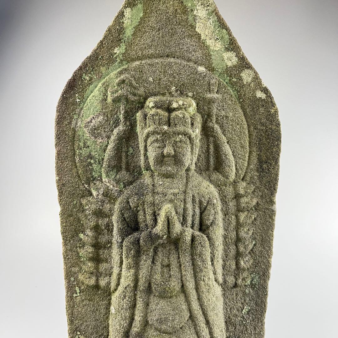 仏教美術 時代 石像 石彫 石造 仏像 約11.3kg 石仏