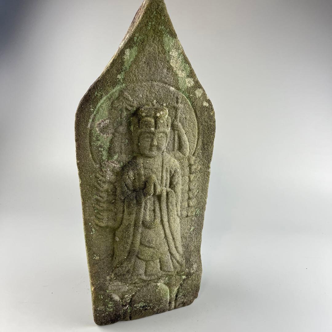 仏教美術 時代 石像 石彫 石造 仏像 約11.3kg 石仏