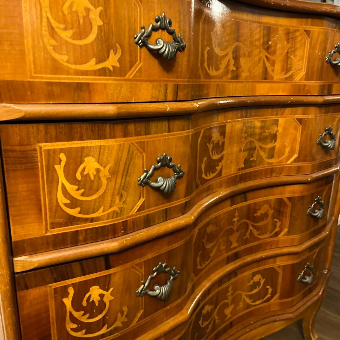 最終値下げ@猫脚アンティーク木製チェスト 4段