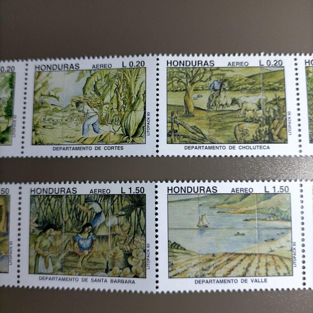 1832 外国切手 ホンジュラス 6連刷3シート18種