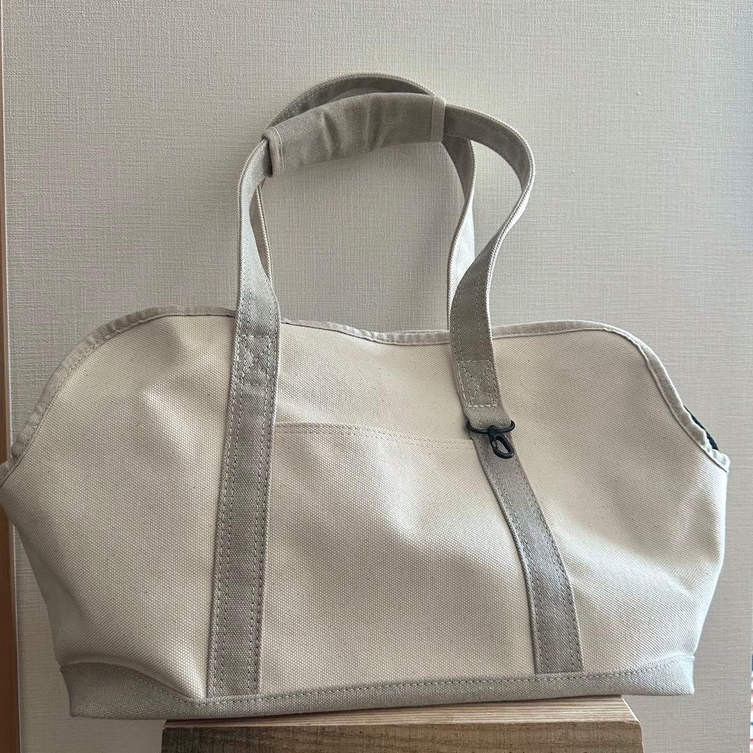 ペット用・猫用キャリーバッグ トート型（M）白×グレー