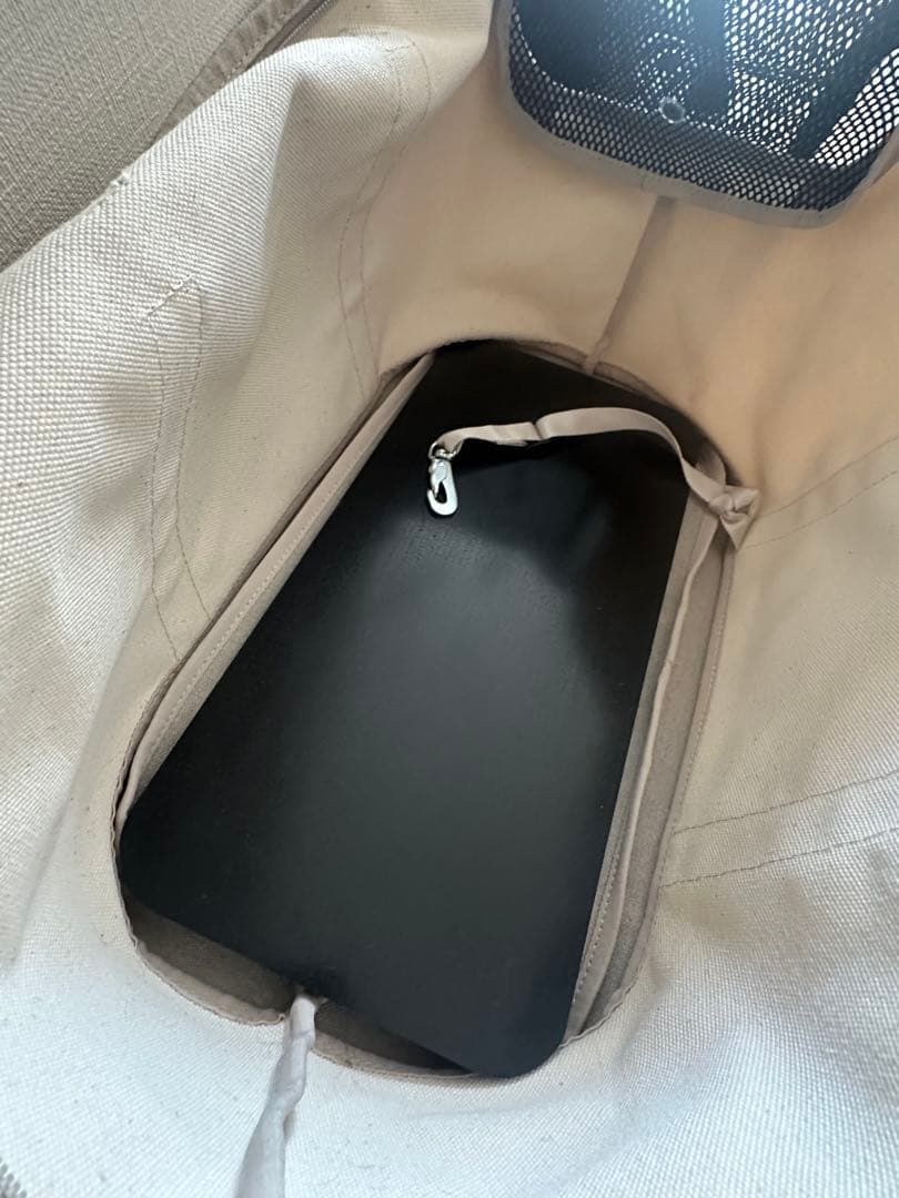 ペット用・猫用キャリーバッグ トート型（M）白×グレー