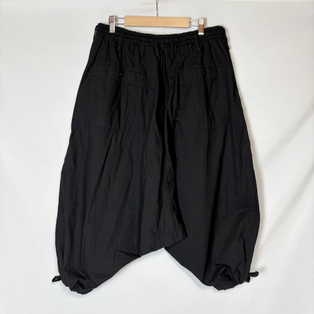 美品 ヨウジヤマモト 製品染め コットン バルーンパンツ サルエル ブラック 3
