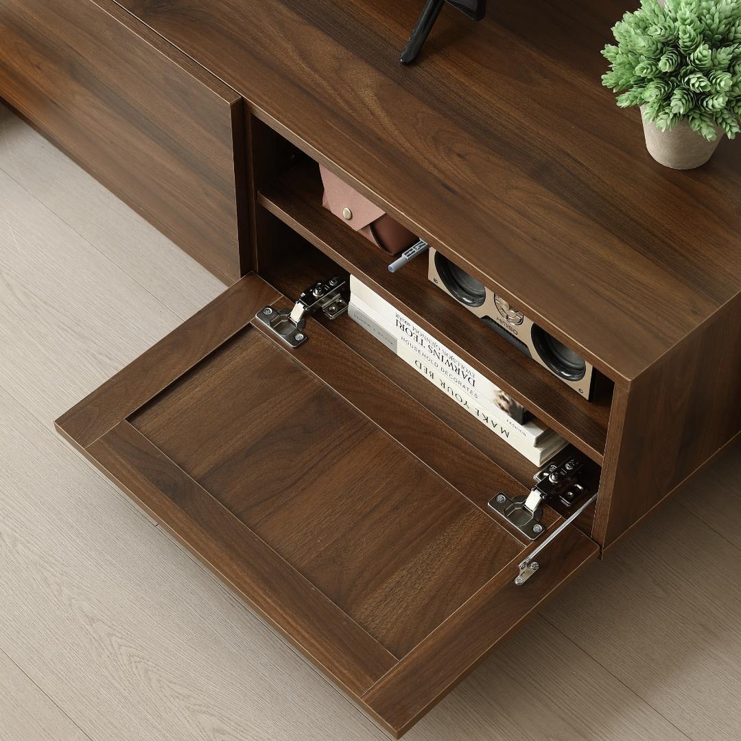 超人気！【幅150cm】テレビ台 ローボード 収納 テレビボード　BROWN