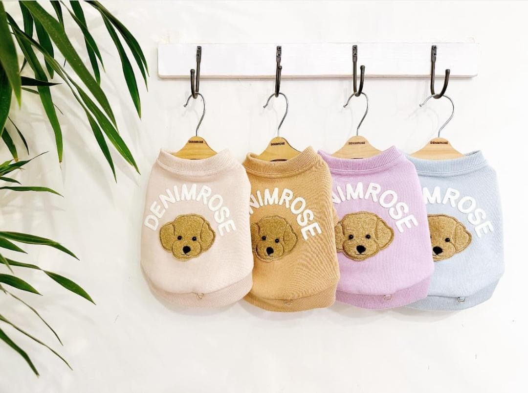 DENIM ROSE ビッグワッペンパステルトレーナー