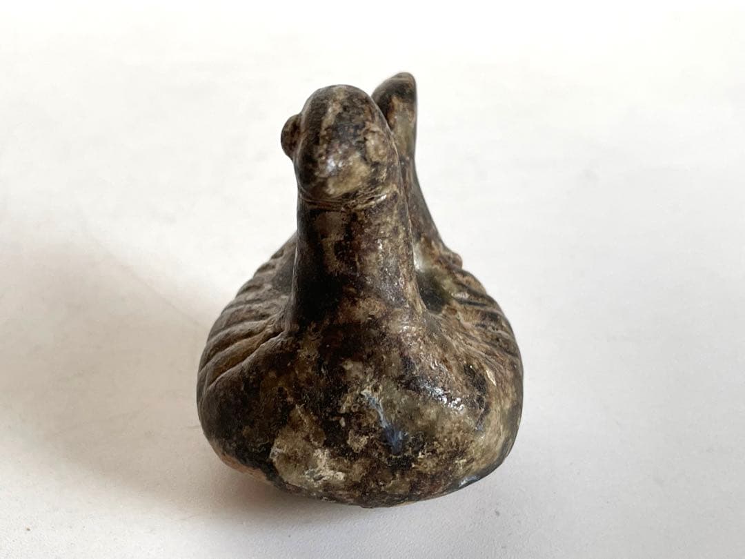 アンティーク　骨董　宋胡録　鳥形玩具　褐釉　おもちゃ　土人形　民藝　スンコロク