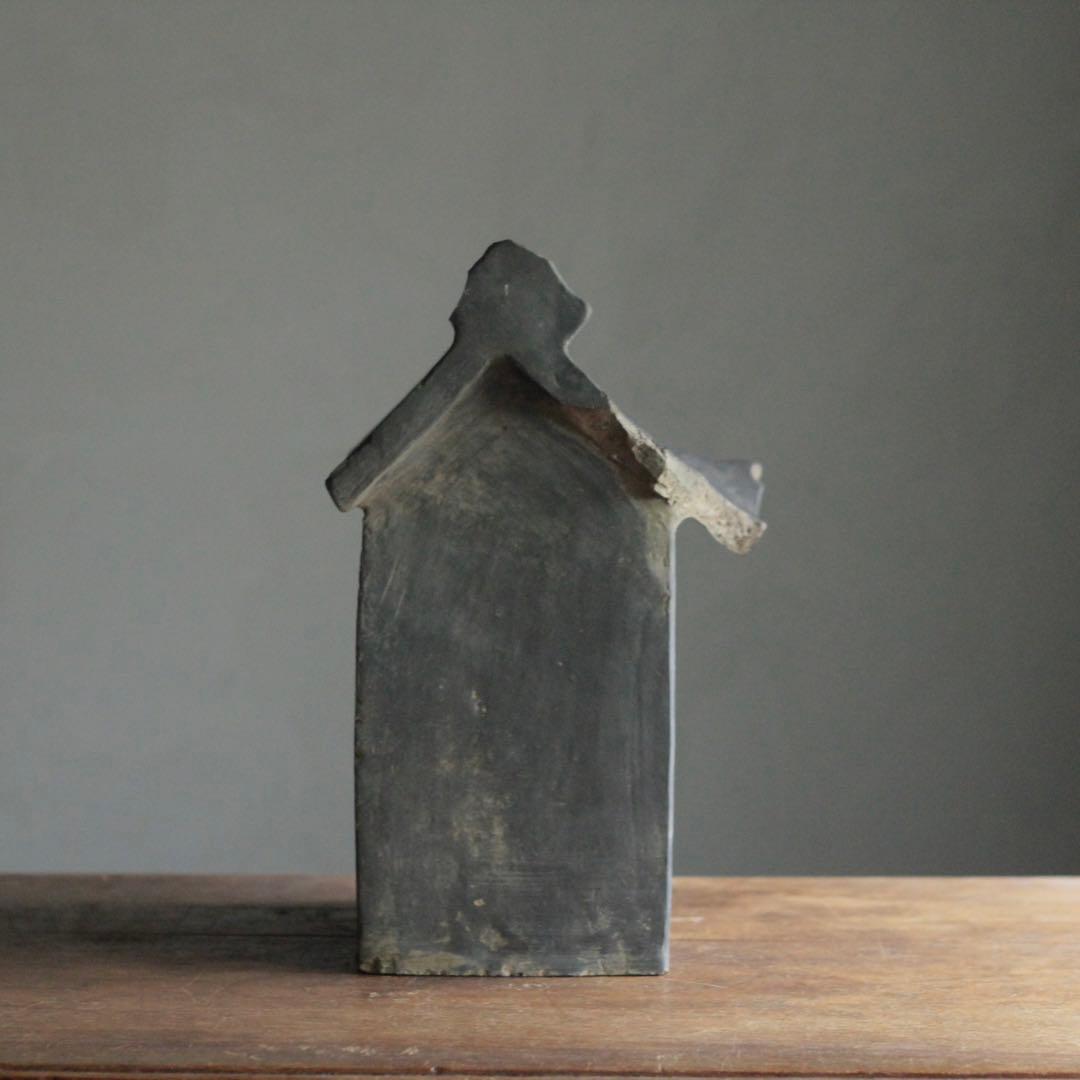 専用 瓦厨子 古道具 アンティーク 彫り文 欠けあり オブジェ 瓦質祠