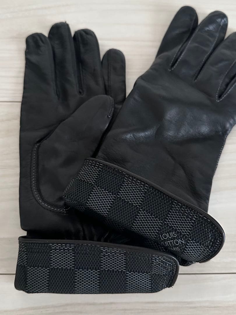 LOUIS VUITTON ルイ・ヴィトン ダミエ レザー グローブ　革手袋