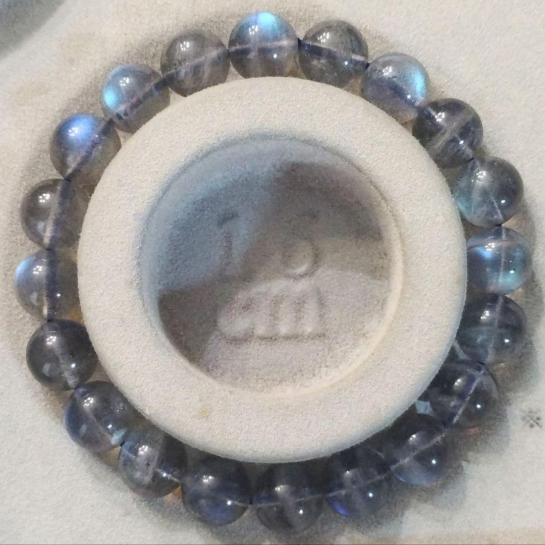 ★(かな！)リッチラブラドライト 9.5ミリ珠 ブレスレット①(SA+)