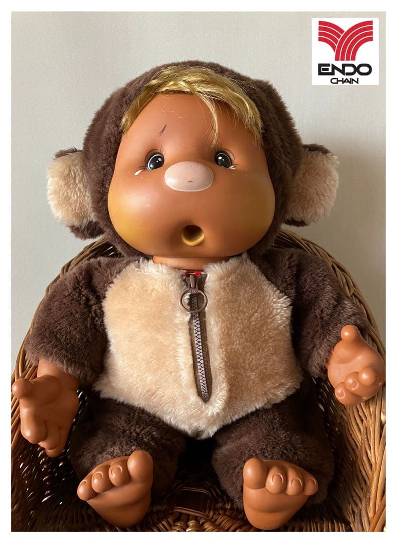 昭和レトロ　エンドーチェーン　ローズボンボン　ぬいぐるみ　ビッグサイズ