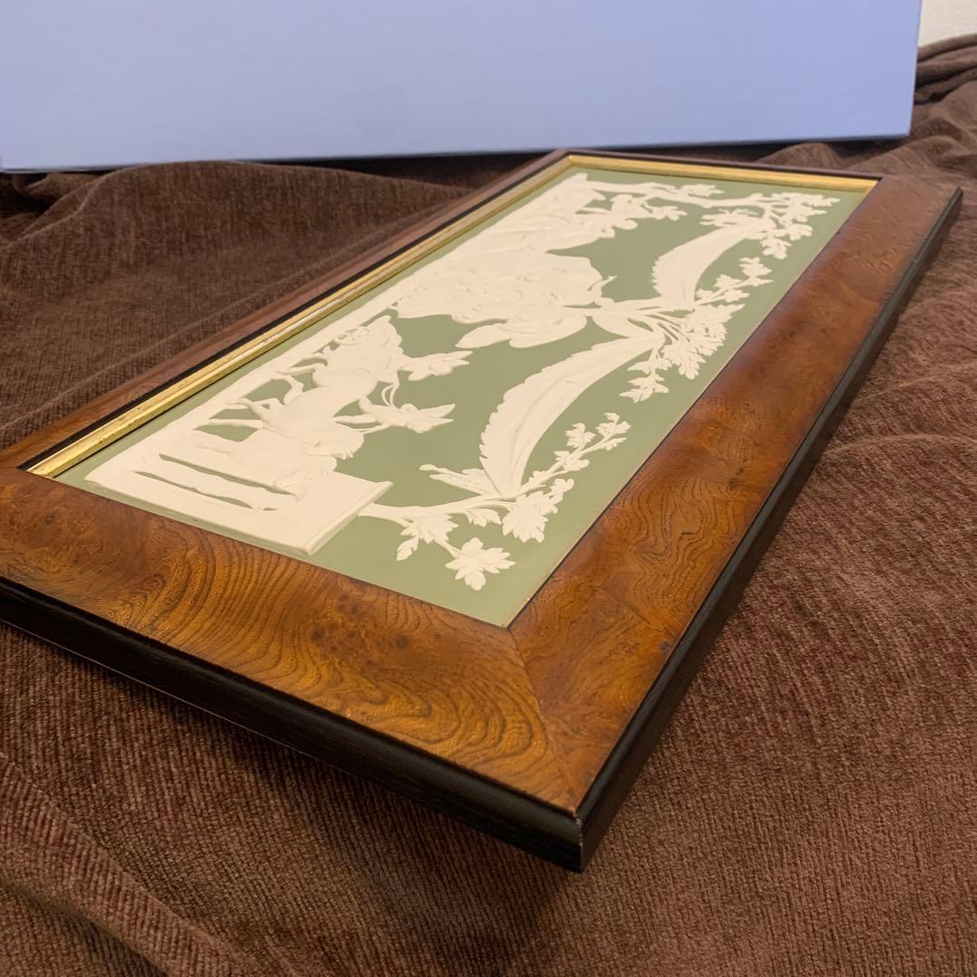 ウェッジウッド プラーク　ジャスパー　陶板　額　ギリシャ神話　セレネ