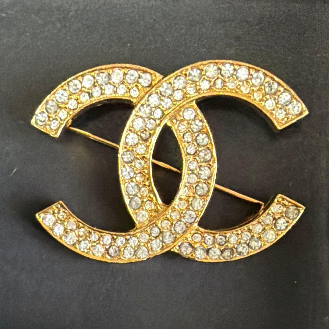 OHANACHANEL シャネル ラインストーン ヴィンテージ ブローチ