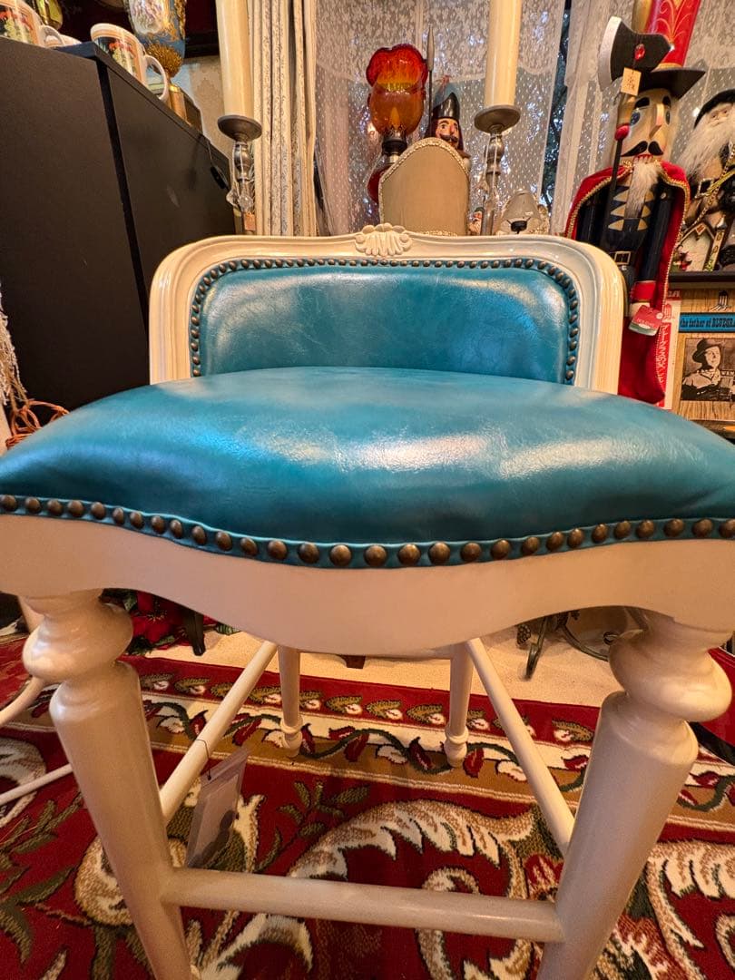 最終値下！ヴィンセント　ターコイズブルー　ハイチェア￼