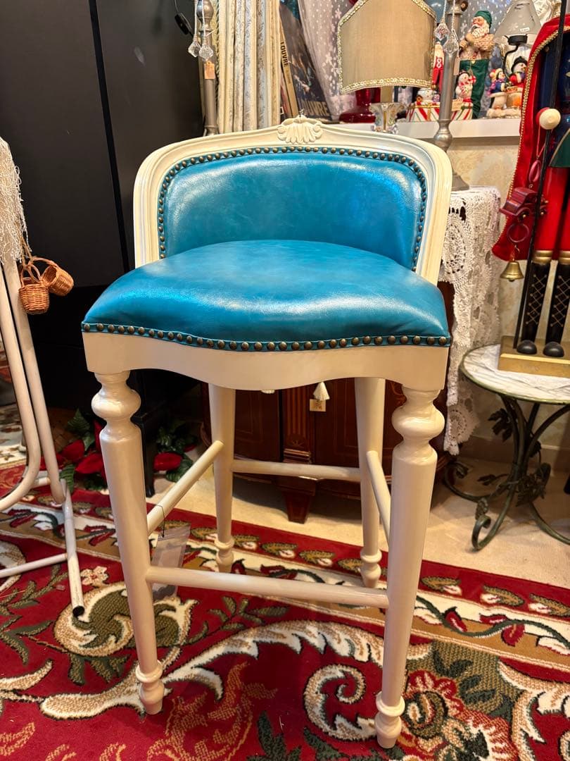 最終値下！ヴィンセント　ターコイズブルー　ハイチェア￼
