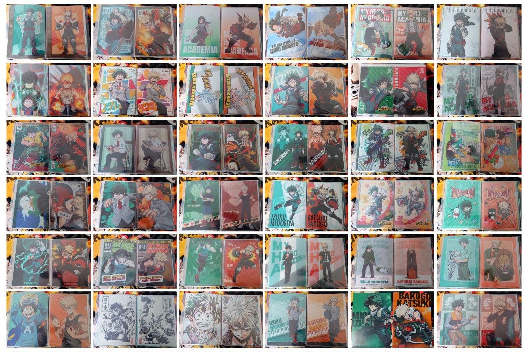 【36種72枚/バラ売り可】緑谷出久＆爆豪勝己　クリアファイルセット　まとめ売り