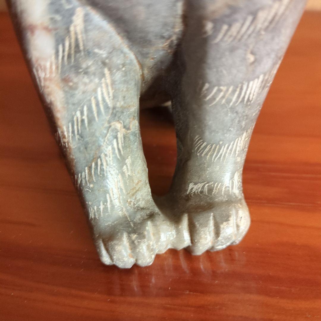 石製動物彫刻 笑顔の表情　骨董品　古美術　寅　虎　タイガー石像