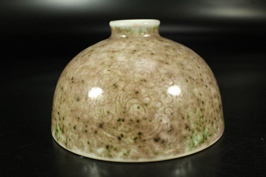 中国美術 釉裏紅 刻龍紋 壷(K-A720)