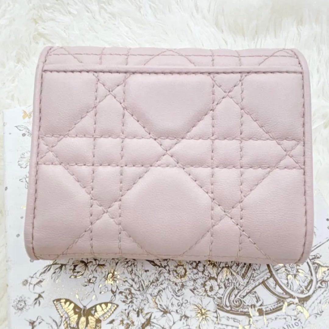 限定カラー♡クリスチャンディオール 折り財布 パウダーピンク カナージュ