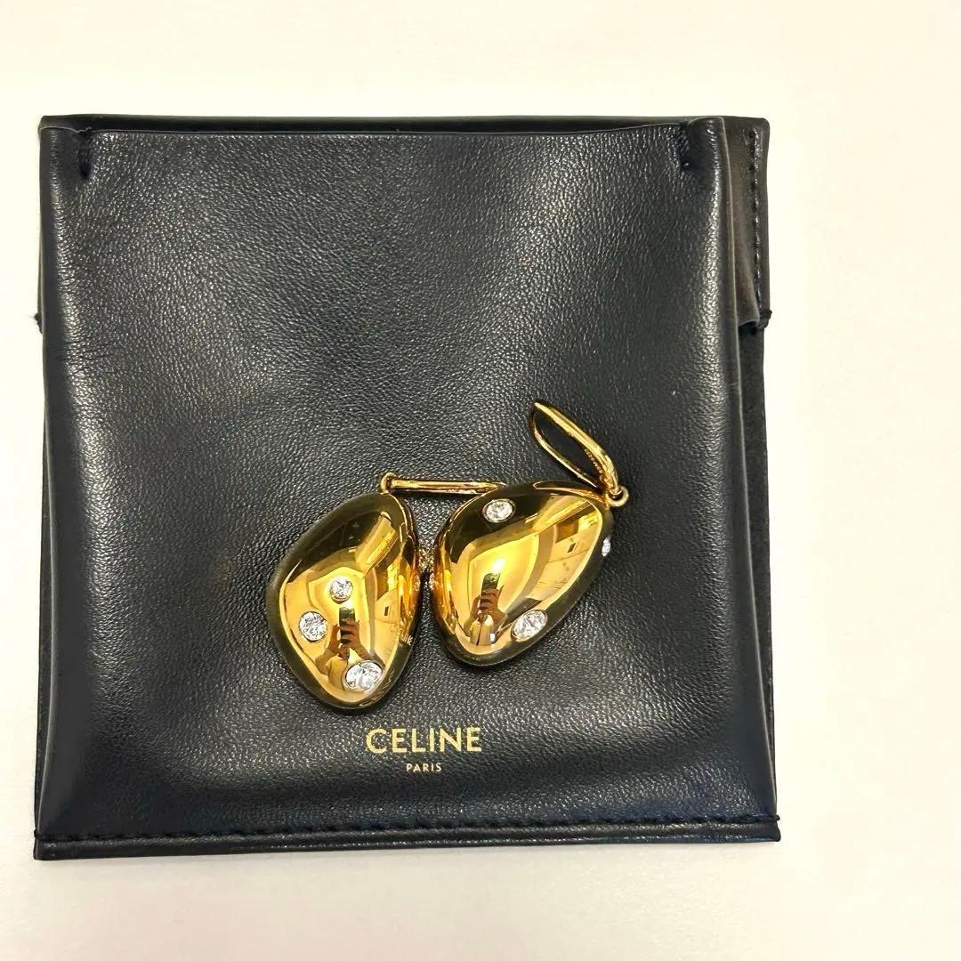 ［CELINE］セリーヌゴールド ドロップ型ピアス