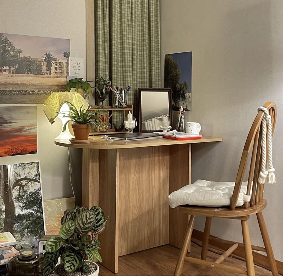 【woodray】ホームカフェ 半楕円 テーブル 800