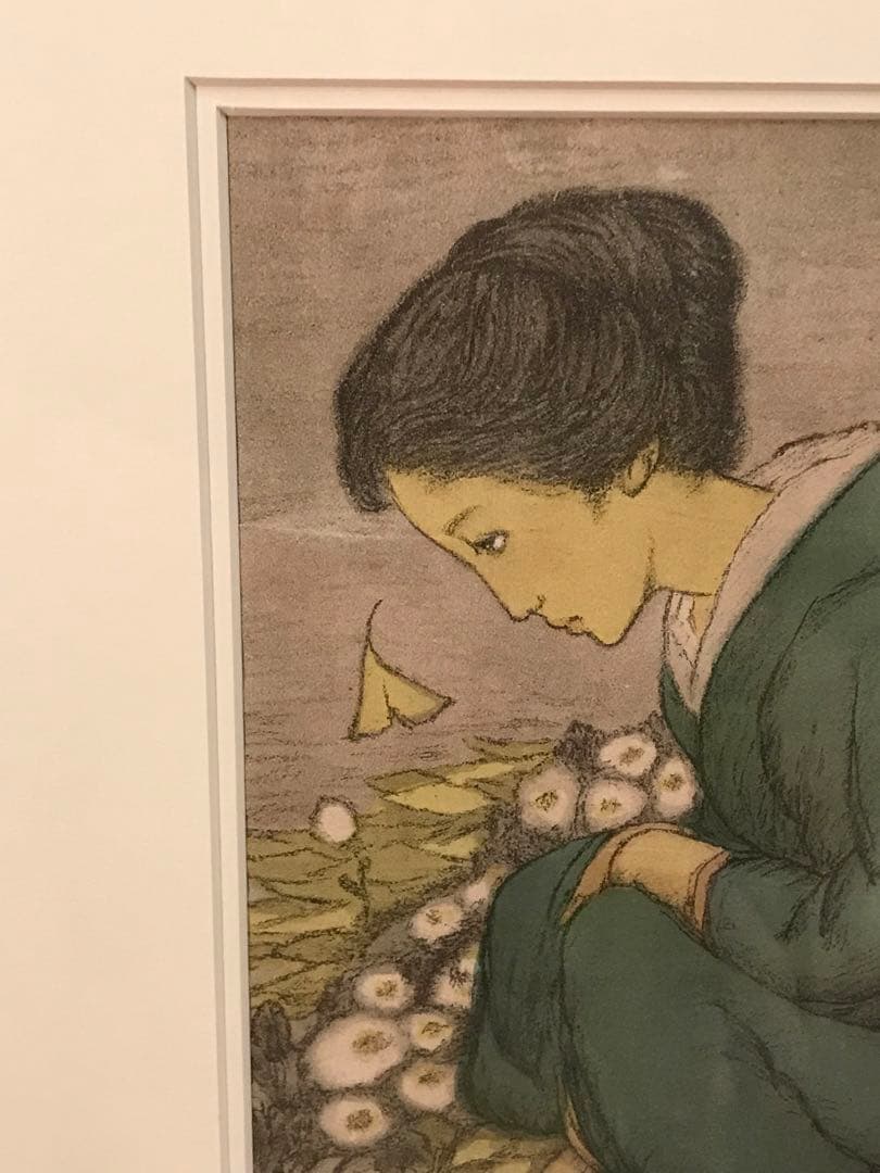 竹久夢二　「庭の千草」　リトグラフ　セノオ楽譜表紙絵