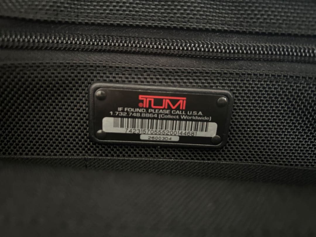 TUMI ブラック ナイロン キャリーケースビジネスバッグ 26003D4