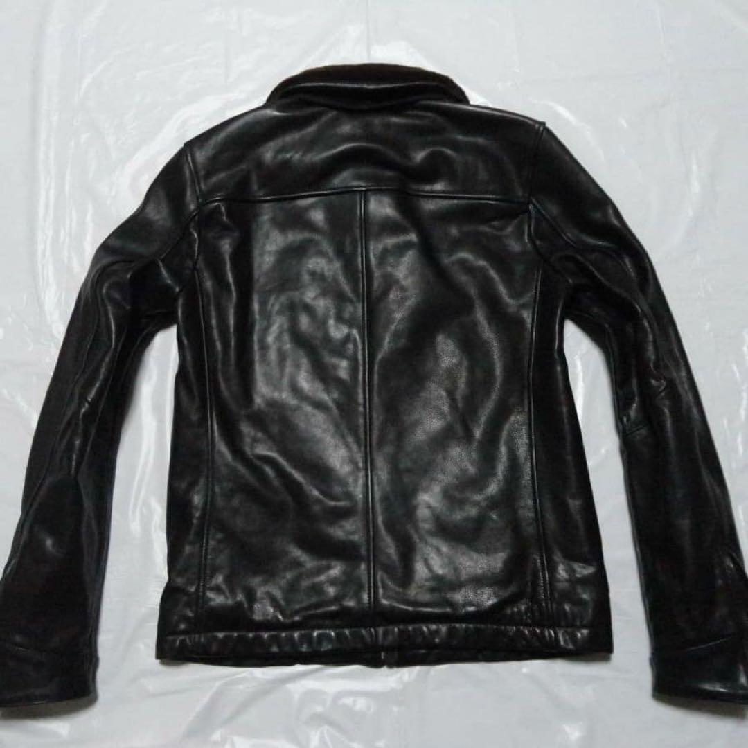 中綿シンサレート ラウンジリザード キップ・レザージャケット 黒３ ライダース