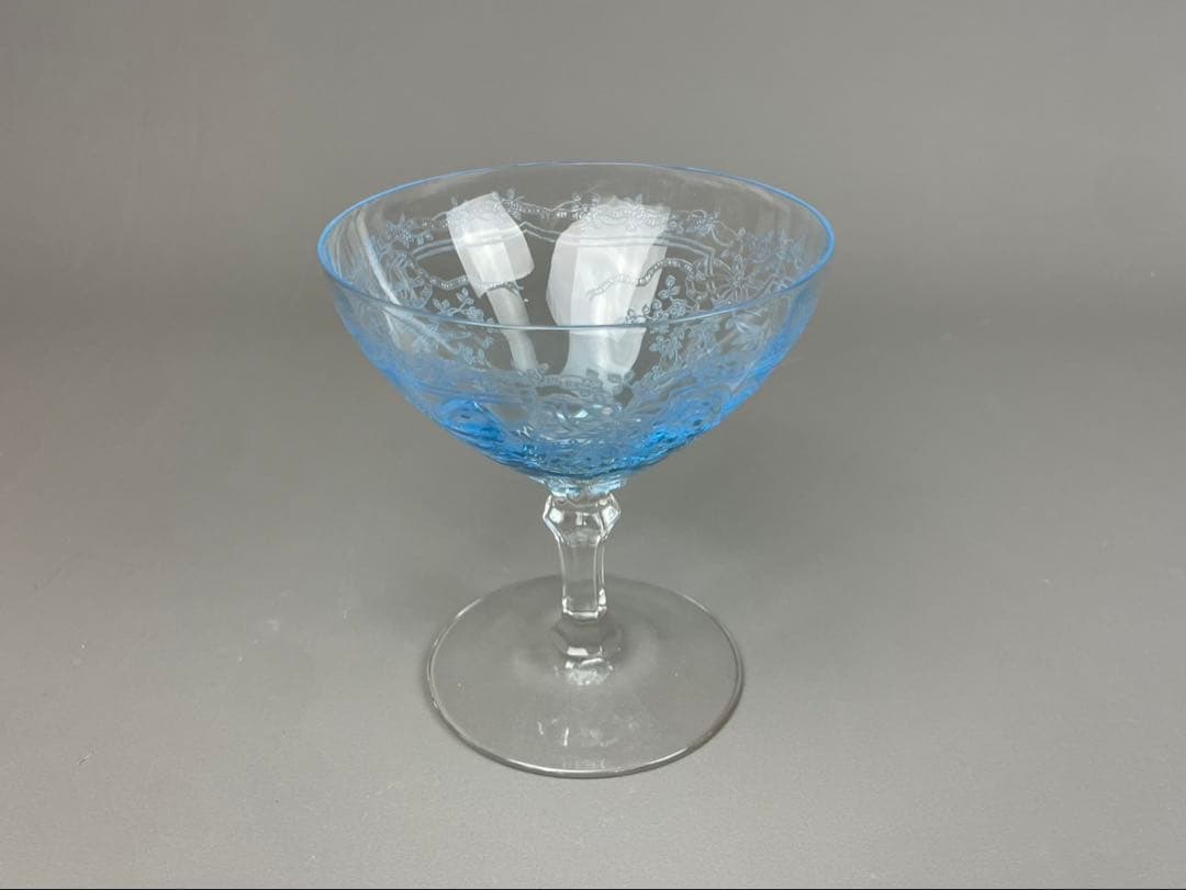 美品 フォストリア シャーベットグラス ベルサイユ トパーズ ワイングラス