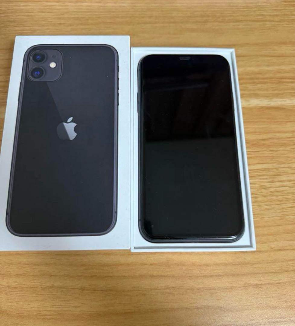 Apple iPhone 11 ブラック 本体 充電ケーブル付き