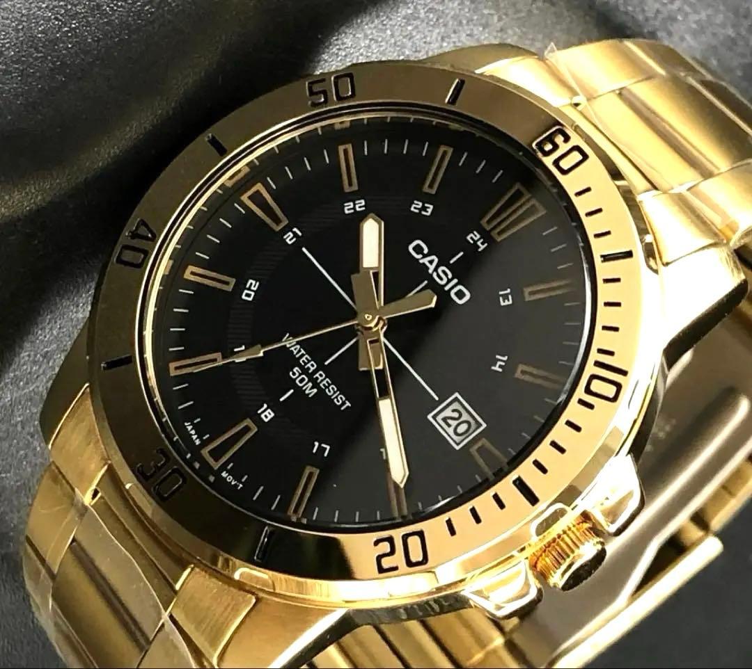 カシオ　アナログ腕時計　新品 海外並行輸入　ゴールドステンレス　国内未発売モデル