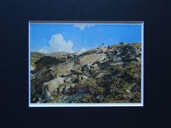 サージェント、アルプス山中で、希少画集画、新品高級額、額装付、状態良好