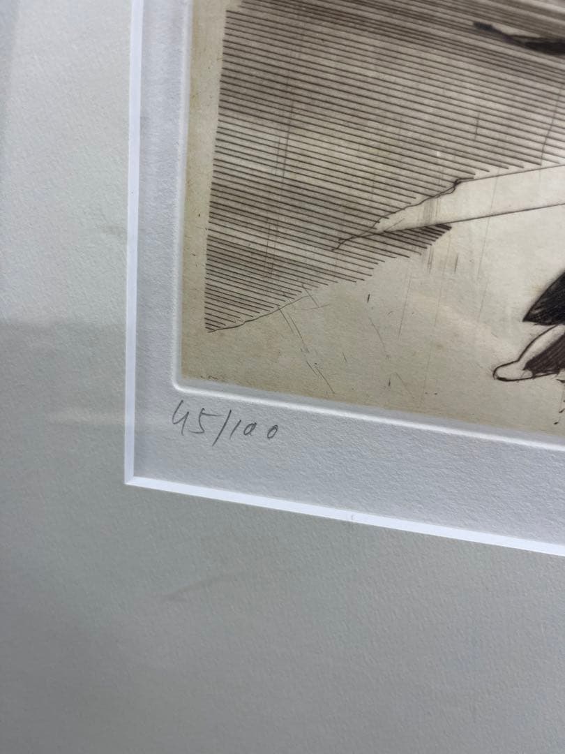 リトグラフ　クロード・ワイズバッシュ　「ヴァイオリニスト」　直筆サイン