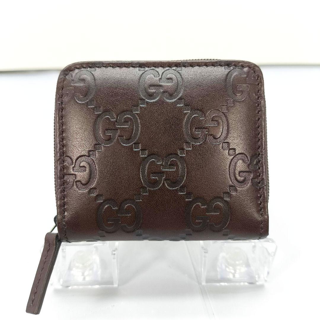 箱付き未使用 グッチ シマ レザー  パース ジッピー 小銭入れ ケ