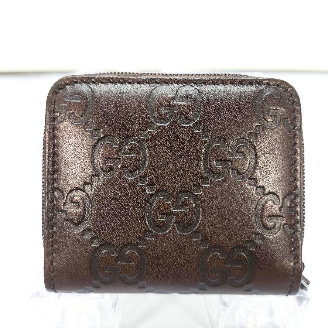箱付き未使用 グッチ シマ レザー  パース ジッピー 小銭入れ ケ