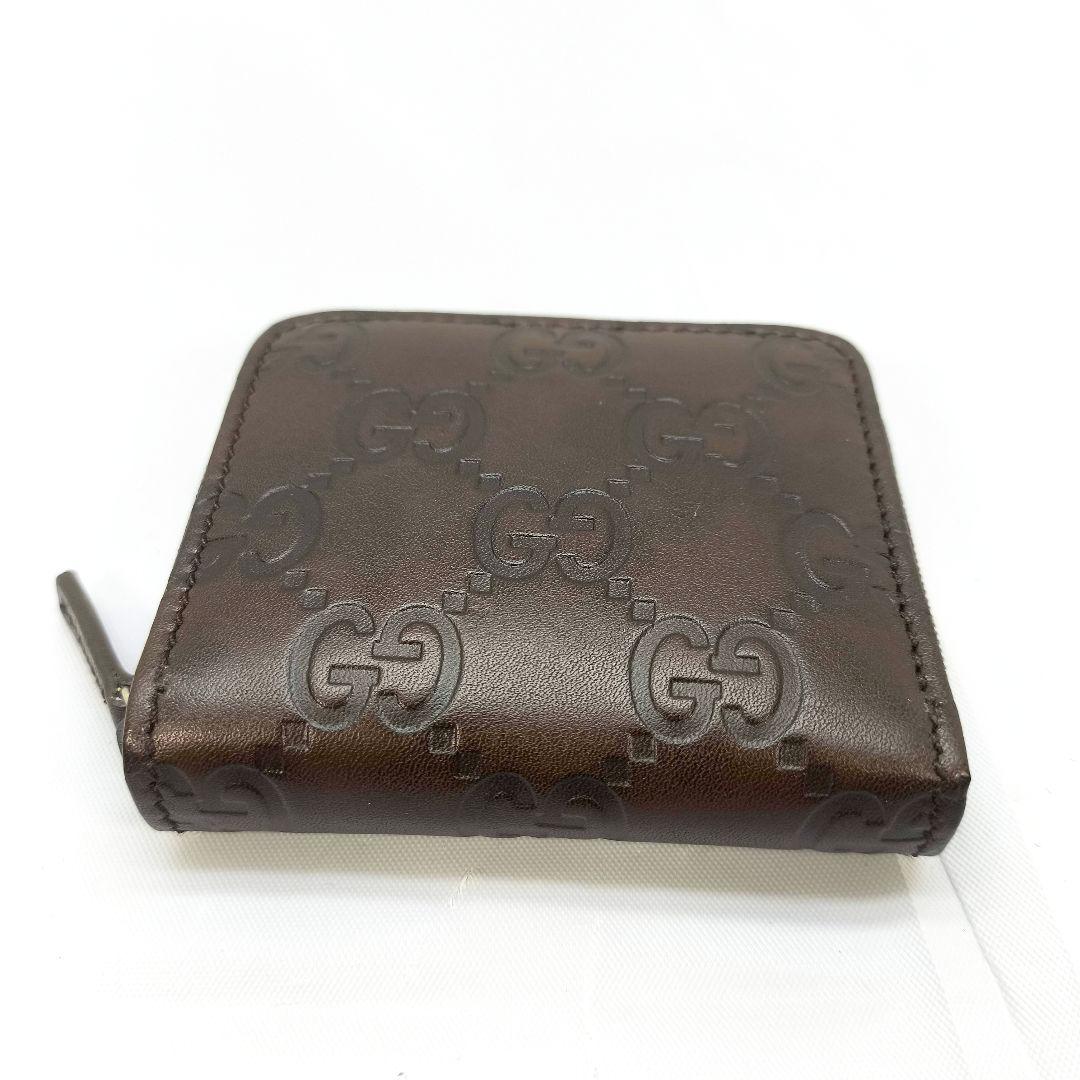 箱付き未使用 グッチ シマ レザー  パース ジッピー 小銭入れ ケ