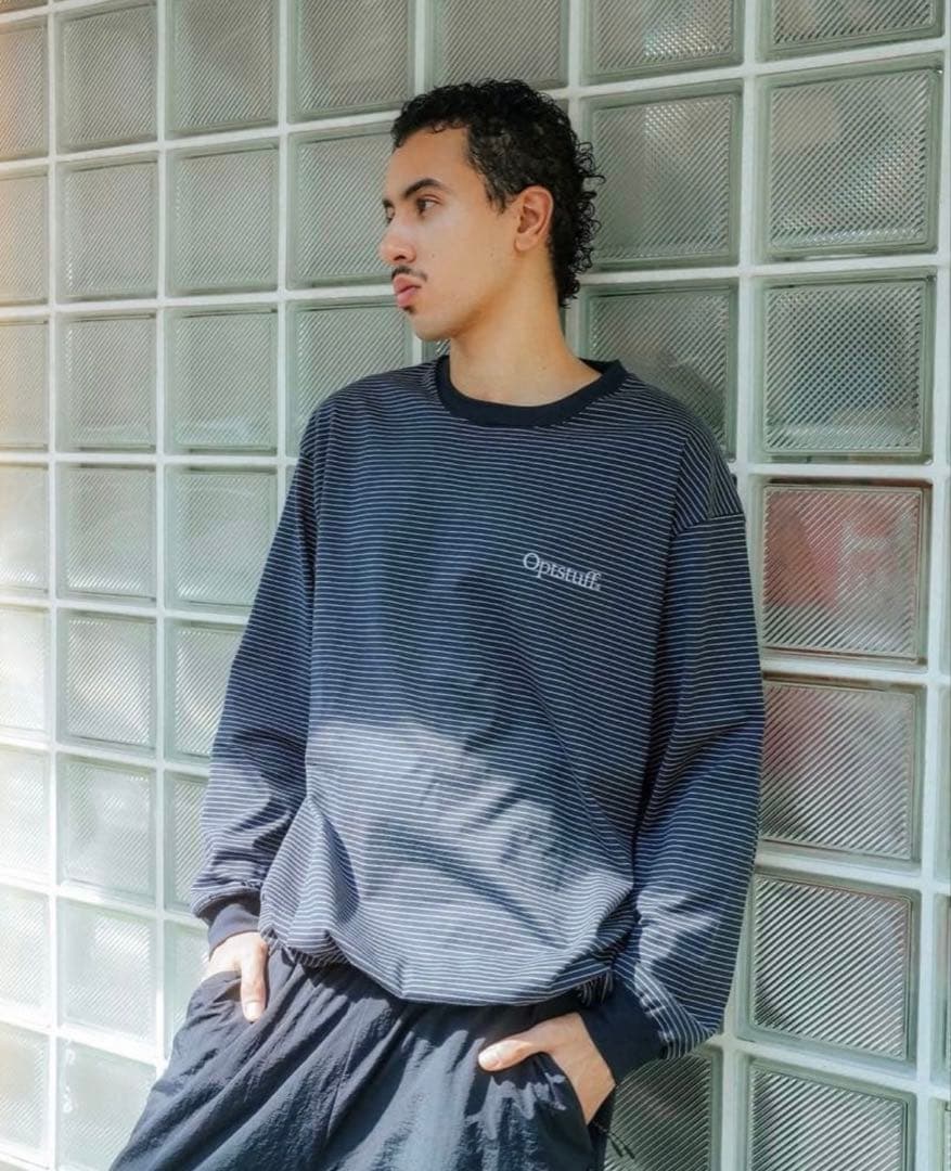 【新品未開封】OPTSTUFF BORDER LONG SLEEVE/ブラック