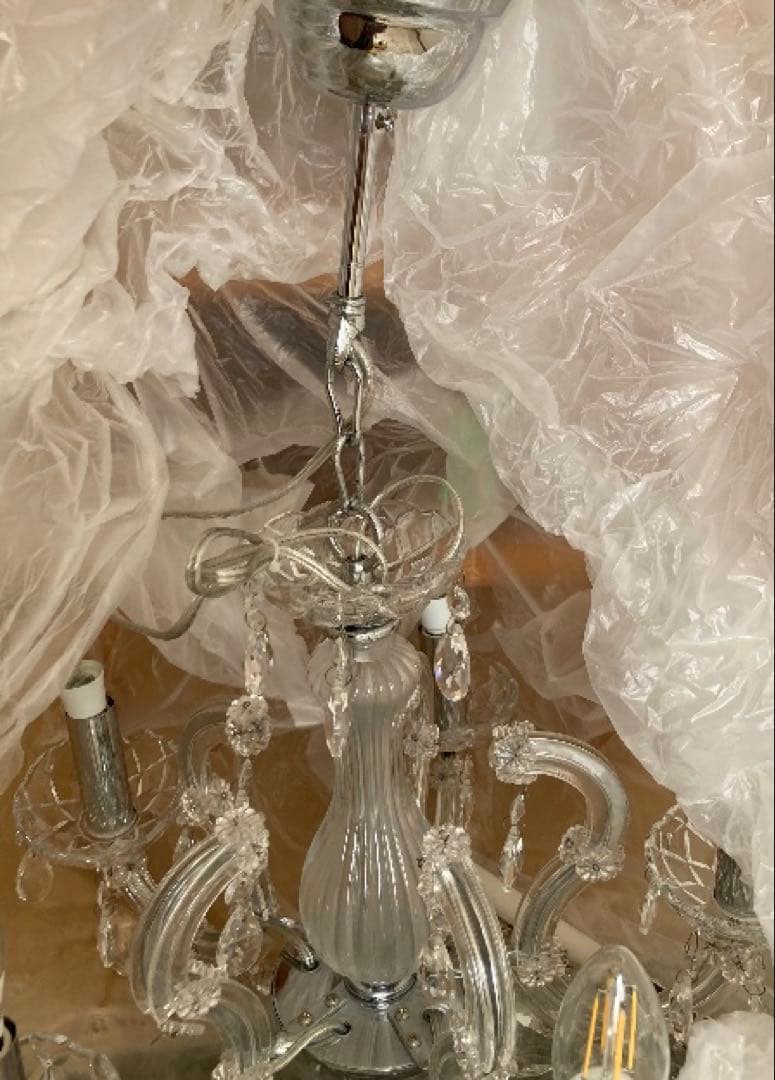 アートワークスタジオ シャンデリア 5灯 クリスタル 照明 リモコン付き