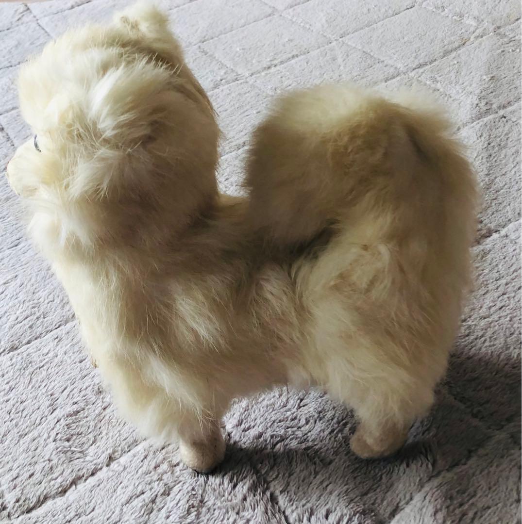 コバヤシぬいぐるみ　犬　ポメラニアン　スピッツ　昭和レトロ　ぬいぐるみ　クリーム