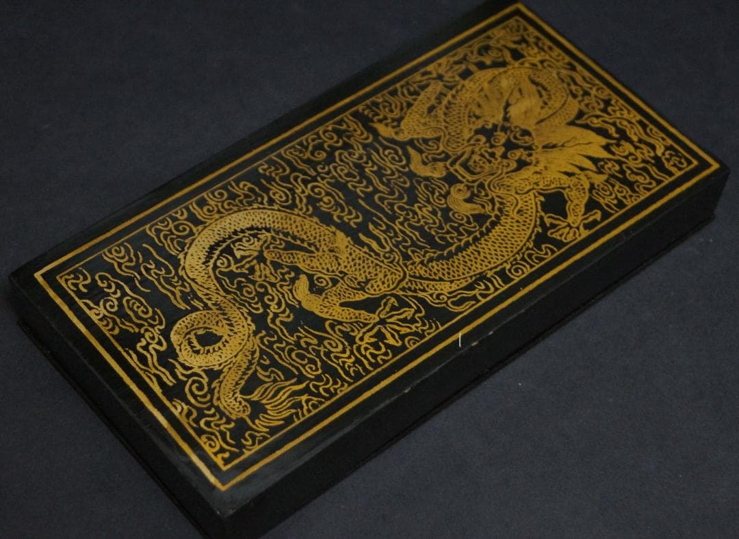 明新都奉佛弟子呉萬化製『大蔵写経墨文』徽墨 共箱 希少品 重さ84ｇ/ 書道具☆