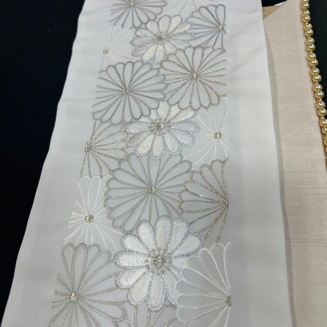 西陣正絹袋帯　重ね襟　半襟3点セット