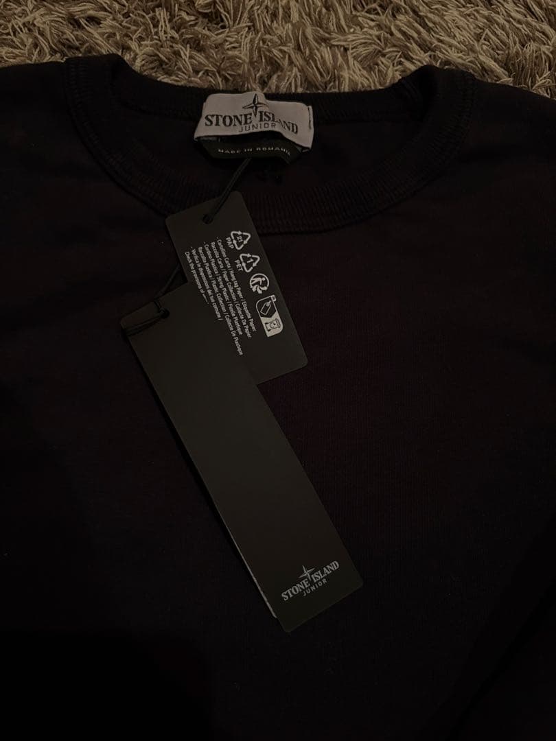 【新品未使用】ストーンアイランド ジュニア　ブラック　トレーナー
