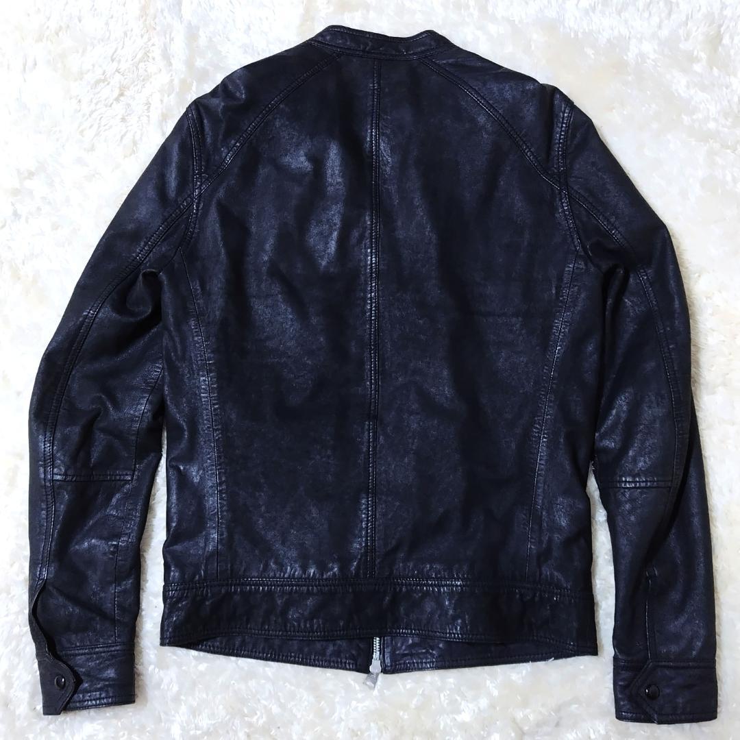 オールセインツ ライダースジャケット シングル ブラック 羊革 メンズ