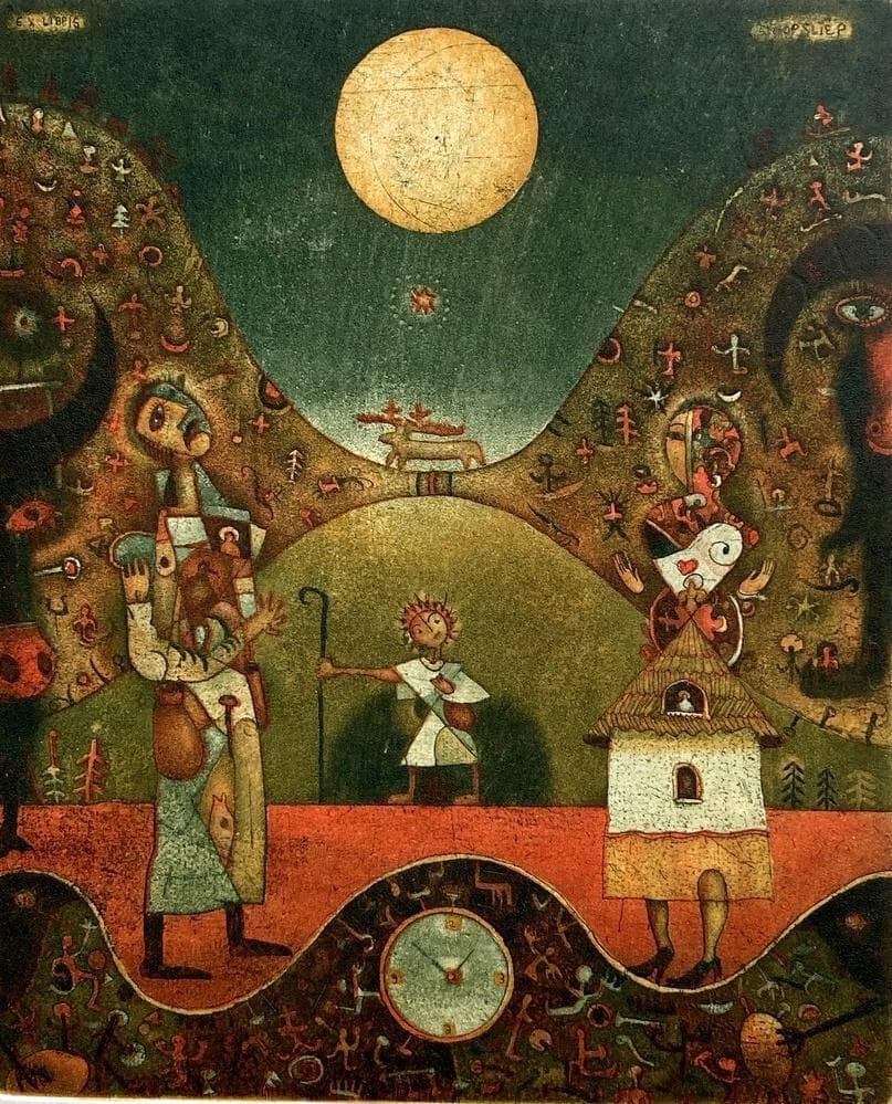 115 蔵書票・ Romanyshyn Roman作・真作保証