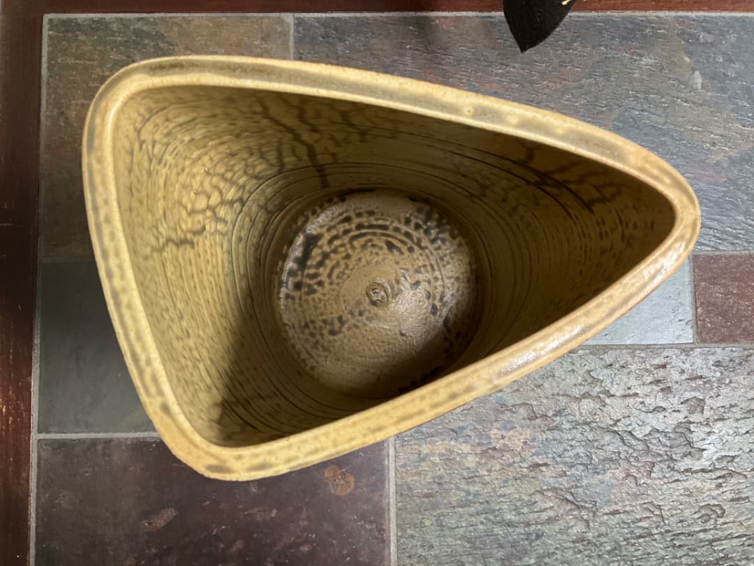 【お値下げ】萩焼　玉俤山　野坂江月堂　伊羅保手　花器　希少