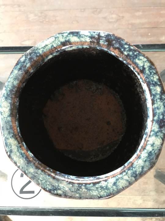 火鉢（信33)刻印ワインクーラーメダカ古民家