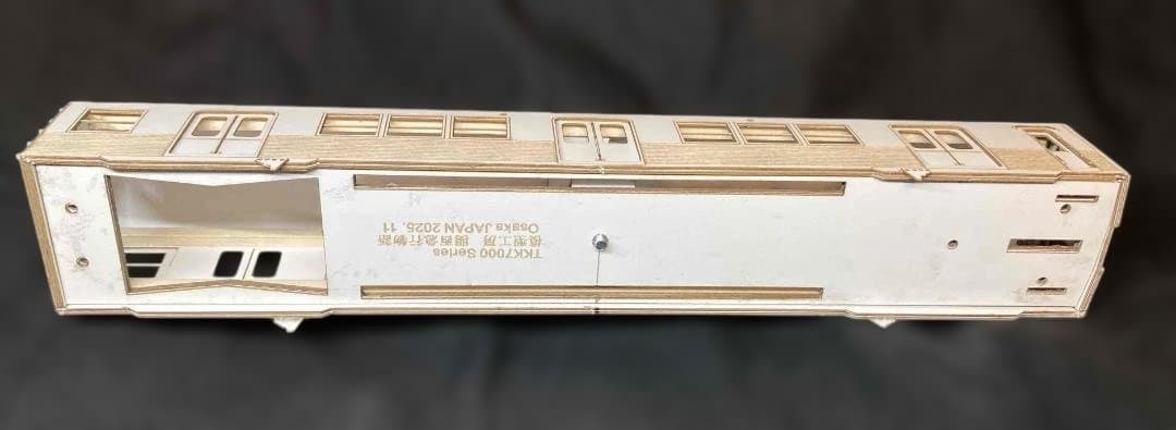 東急車輛旧7000系（２連）硬質ペーパークラフト　レーザーカット済み